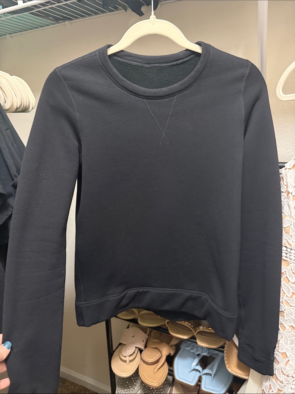 lululemon athletica Black Crewneck Pullover